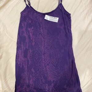 Purple patterned tank top